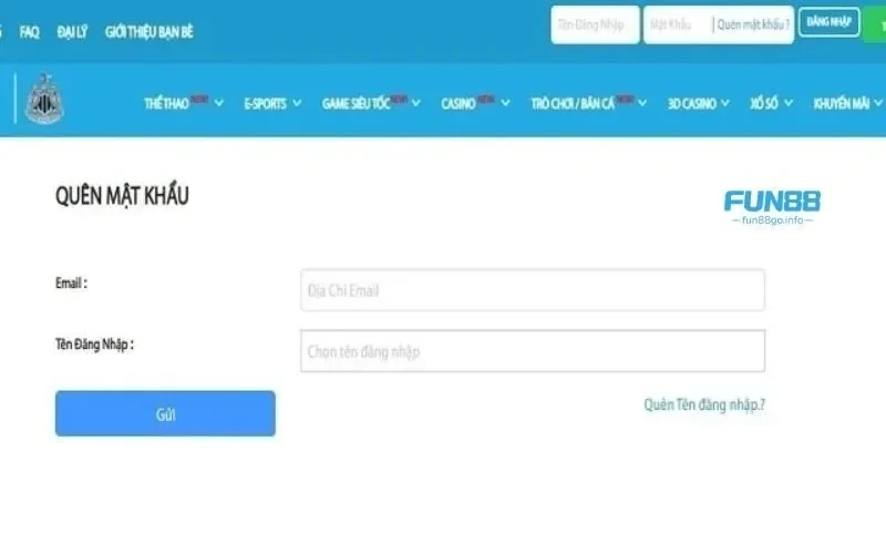 Đăng nhập Fun88go